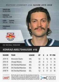 2019-20 Playercards (DEL) #DEL-238 Konrad Abeltshauser Back