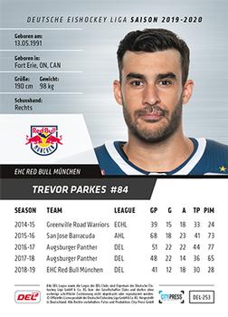2019-20 Playercards (DEL) #DEL-253 Trevor Parkes Back