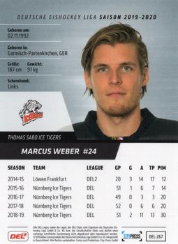 2019-20 Playercards (DEL) #DEL-267 Marcus Weber Back