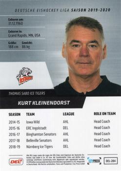 2019-20 Playercards (DEL) #DEL-284 Kurt Kleinendorst Back
