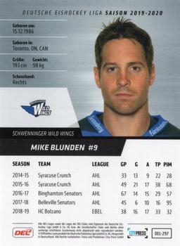 2019-20 Playercards (DEL) #DEL-297 Mike Blunden Back