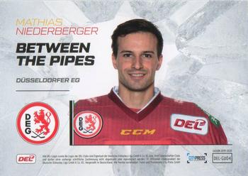 2019-20 Playercards (DEL) - Between The Pipes #GU04 Mathias Niederberger Back