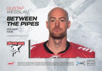 2019-20 Playercards (DEL) - Between The Pipes #GU07 Gustaf Wesslau Back