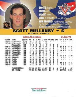 1997-98 Winn-Dixie Florida Panthers #NNO Scott Mellanby Back