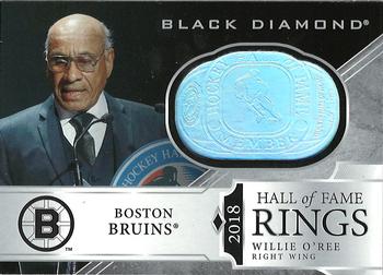 2019-20 Upper Deck Black Diamond - Hall of Fame Rings #HR-WO Willie O'Ree Front