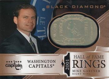 2019-20 Upper Deck Black Diamond - Hall of Fame Rings Gold Spectrum #HR-MG Mike Gartner Front