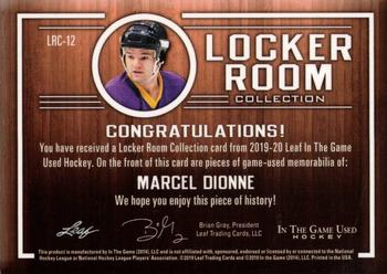 2019-20 Leaf In The Game Used - Locker Room Collection - Bronze Spectrum Foil #LRC-12 Marcel Dionne Back