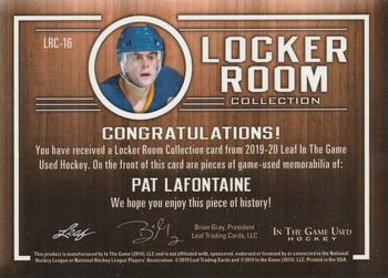 2019-20 Leaf In The Game Used - Locker Room Collection - Bronze Spectrum Foil #LRC-16 Pat LaFontaine Back
