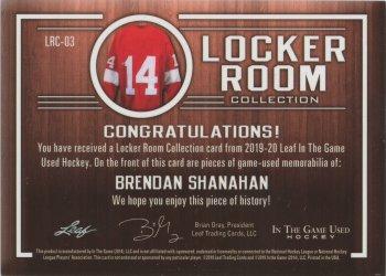 2019-20 Leaf In The Game Used - Locker Room Collection - Green Spectrum Foil #LRC-03 Brendan Shanahan Back