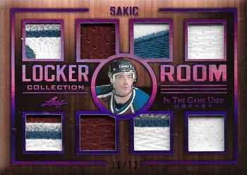2019-20 Leaf In The Game Used - Locker Room Collection - Purple Spectrum Foil #LRC-11 Joe Sakic Front