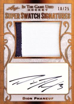 2019-20 Leaf In The Game Used - Super Swatch Signatures - Bronze Spectrum Foil #SSS-DP1 Dion Phaneuf Front