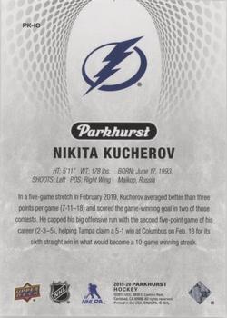 2019-20 Parkhurst - Parkies #PK-10 Nikita Kucherov Back