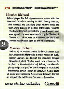 2017 National Library and Archives of Canada Backcheck: A Hockey Retrospective #9 Maurice Richard Back