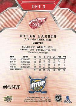 2019-20 Upper Deck My MVP Detroit Red Wings #DET-3 Dylan Larkin Back