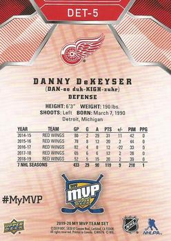 2019-20 Upper Deck My MVP Detroit Red Wings #DET-5 Danny DeKeyser Back