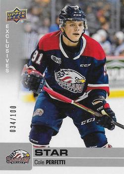 2019-20 Upper Deck CHL - Exclusives #313 Cole Perfetti Front
