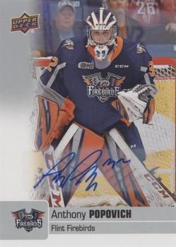 2019-20 Upper Deck CHL - Autographs #79 Anthony Popovich Front