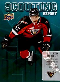 2019-20 Upper Deck CHL - Scouting Report #SR-12 Justin Sourdif Front