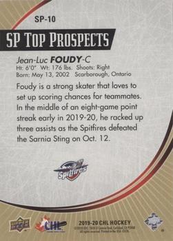 2019-20 Upper Deck CHL - SP Top Prospects #SP-10 Jean-Luc Foudy Back