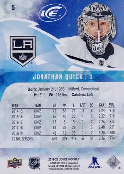 2019-20 Upper Deck Ice #5 Jonathan Quick Back