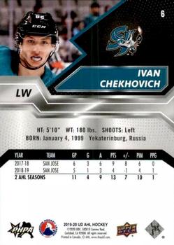2019-20 Upper Deck AHL #6 Ivan Chekhovich Back