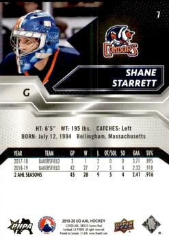 2019-20 Upper Deck AHL #7 Shane Starrett Back