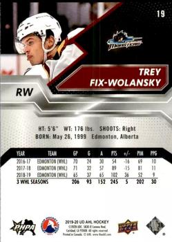 2019-20 Upper Deck AHL #19 Trey Fix-Wolansky Back