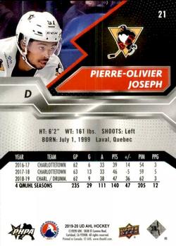 2019-20 Upper Deck AHL #21 Pierre-Olivier Joseph Back