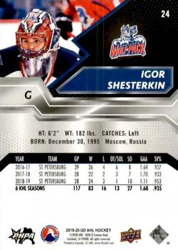 2019-20 Upper Deck AHL #24 Igor Shesterkin Back