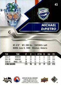 2019-20 Upper Deck AHL #43 Michael DiPietro Back