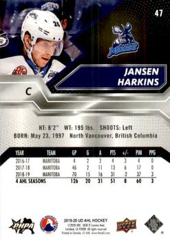 2019-20 Upper Deck AHL #47 Jansen Harkins Back