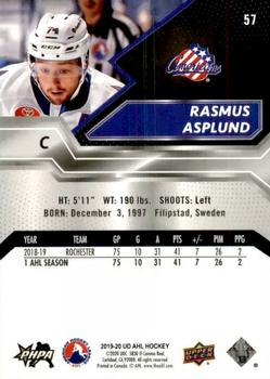 2019-20 Upper Deck AHL #57 Rasmus Asplund Back