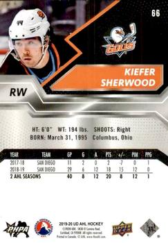 2019-20 Upper Deck AHL #66 Kiefer Sherwood Back