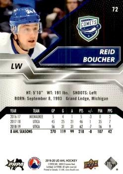 2019-20 Upper Deck AHL #72 Reid Boucher Back