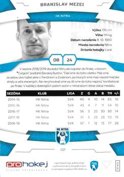2019-20 SportZoo Tipsport Liga #21 Branislav Mezei Back