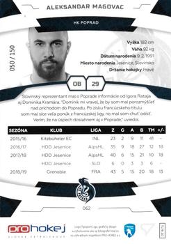 2019-20 SportZoo Tipsport Liga - Blue #62 Aleksandar Magovac Back