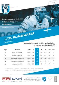 2019-20 SportZoo Tipsport Liga - 2018-19 Season Stars #SS03 Judd Blackwater Back