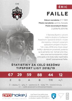 2019-20 SportZoo Tipsport Liga - Champions #CH6 Eric Faille Back