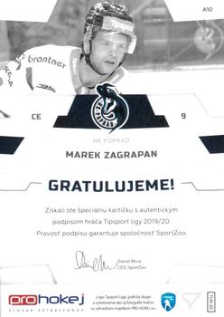 2019-20 SportZoo Tipsport Liga - Autograph #A10 Marek Zagrapan Back