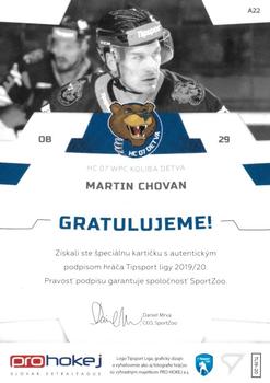 2019-20 SportZoo Tipsport Liga - Autograph #A22 Martin Chovan Back