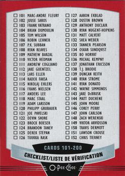 2019-20 O-Pee-Chee - Red Border Blank Back #200 Checklist Front
