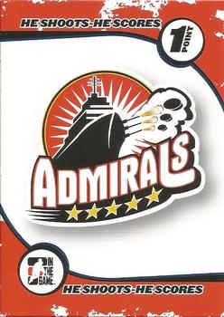 2007-08 In The Game Heroes and Prospects - He Shoots He Scores Redemption Points #NNO Norfolk Admirals Front