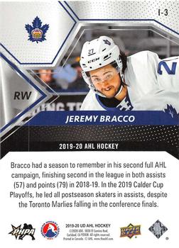 2019-20 Upper Deck AHL - AHL Impact #I-3 Jeremy Bracco Back