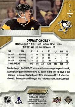 2019-20 Upper Deck Engrained #1 Sidney Crosby Back