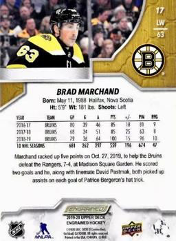 2019-20 Upper Deck Engrained #17 Brad Marchand Back