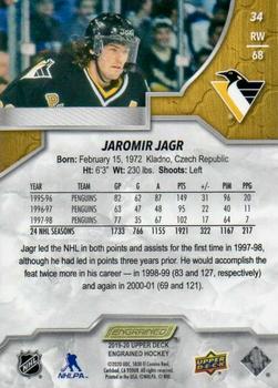 2019-20 Upper Deck Engrained #34 Jaromir Jagr Back
