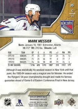2019-20 Upper Deck Engrained #35 Mark Messier Back