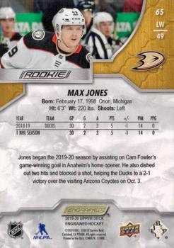 2019-20 Upper Deck Engrained #65 Max Jones Back