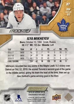 2019-20 Upper Deck Engrained #87 Ilya Mikheyev Back