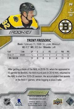 2019-20 Upper Deck Engrained #94 Trent Frederic Back